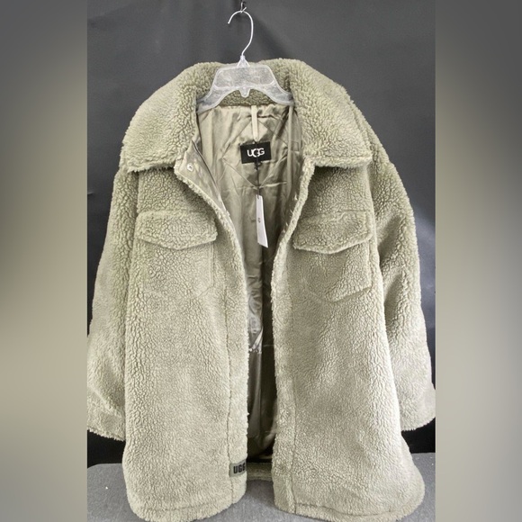 UGG Jackets & Blazers - NWT!!!UGG Beige Snap Collared Pockets Mid-Length Women's Long Sleeve Jacket XL